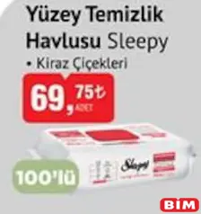 SLEEPY YÜZEY TEMİZLİK HAVLUSU 100'LÜ